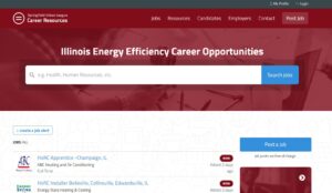 Screenshot of Springfield Urban League energy efficiency jobs board
